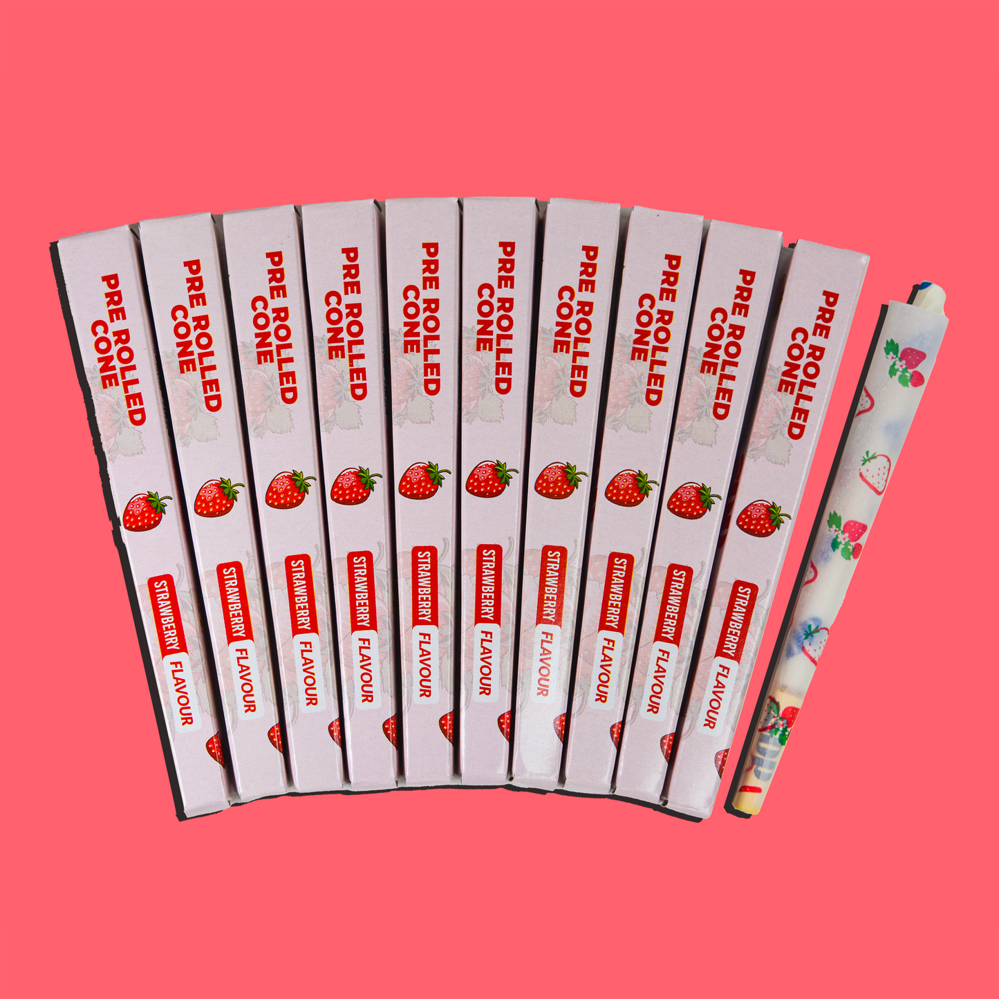 Strawberry Flavored Pre Rolled Cones