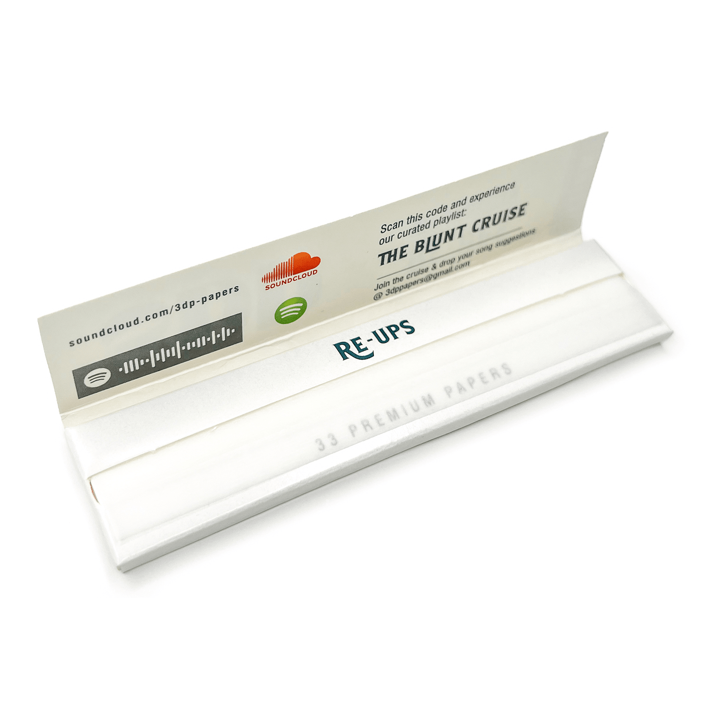 Rolling Paper Booklet - Bleaced/White | King Size Slim | Pack of 5 - 3DP Papers